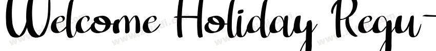 Welcome Holiday Regu字体转换